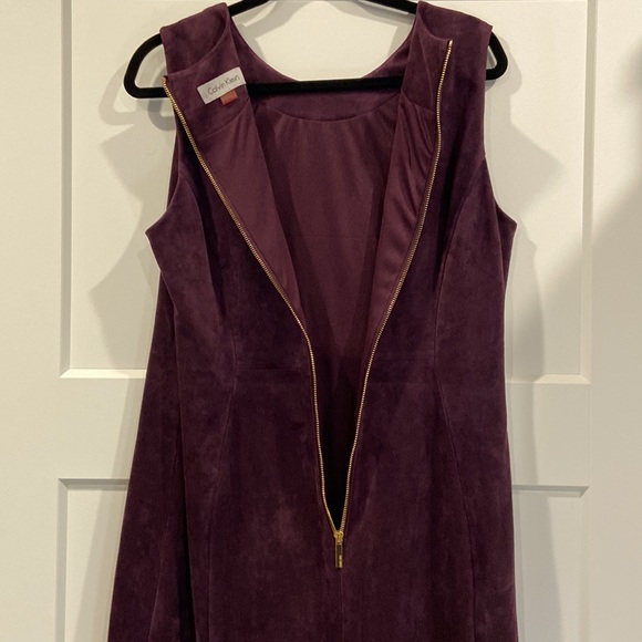 Calvin Klein wine/ purple size 14 knee length dress beautiful for the holidays - Picture 7 of 9